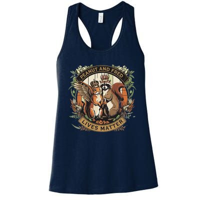 Justice For Peanut The Squirrel And Fred The Raccon Women's Racerback Tank