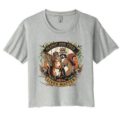 Justice For Peanut The Squirrel And Fred The Raccon Women's Crop Top Tee