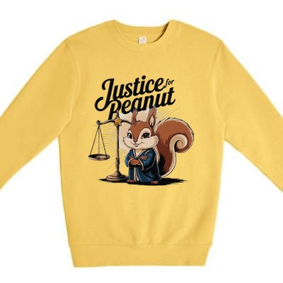 Justice For Peanut The Squirrelput Pnut Squirrel Premium Crewneck Sweatshirt