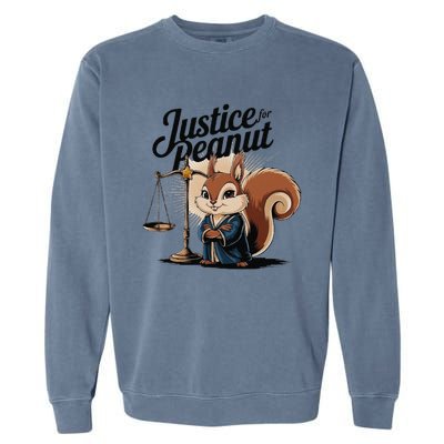 Justice For Peanut The Squirrelput Pnut Squirrel Garment-Dyed Sweatshirt