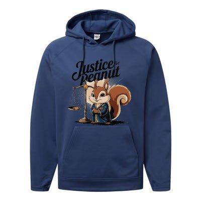 Justice For Peanut The Squirrelput Pnut Squirrel Performance Fleece Hoodie