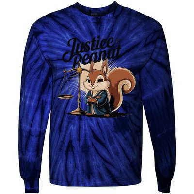 Justice For Peanut The Squirrelput Pnut Squirrel Tie-Dye Long Sleeve Shirt