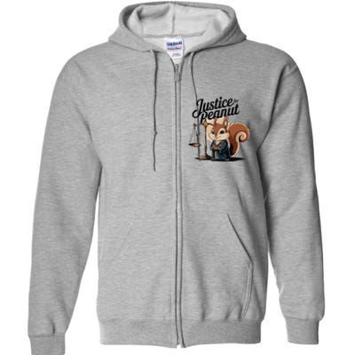 Justice For Peanut The Squirrelput Pnut Squirrel Full Zip Hoodie