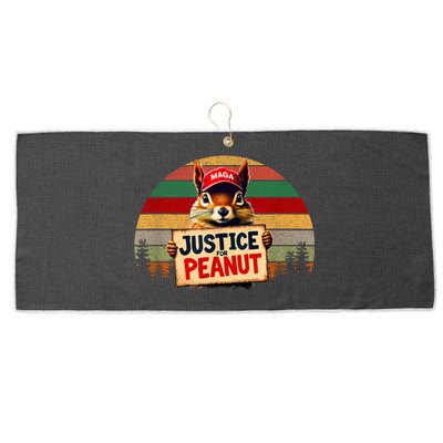 Justice For Peanut The Squirrel Maga Wild Animals Spirrels Large Microfiber Waffle Golf Towel