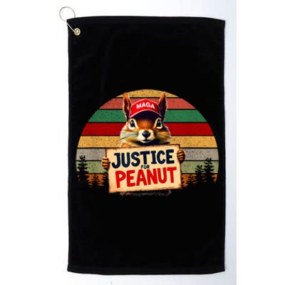 Justice For Peanut The Squirrel Maga Wild Animals Spirrels Platinum Collection Golf Towel