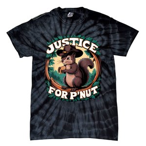 Justice For PNut Cute Peanut The Squirrel Cowboy Hat Tie-Dye T-Shirt