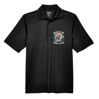 Justice For Peanut The Squirrel And Fred The Raccoon Men's Origin Performance Pique Polo