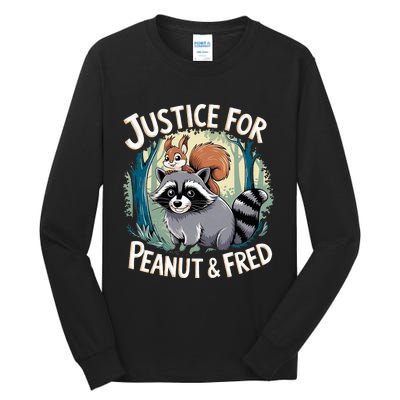 Justice For Peanut The Squirrel And Fred The Raccoon Tall Long Sleeve T-Shirt