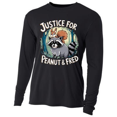 Justice For Peanut The Squirrel And Fred The Raccoon Cooling Performance Long Sleeve Crew