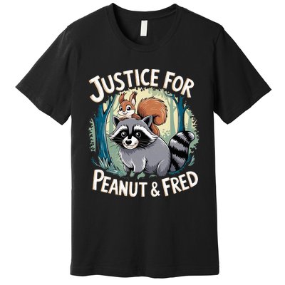 Justice For Peanut The Squirrel And Fred The Raccoon Premium T-Shirt