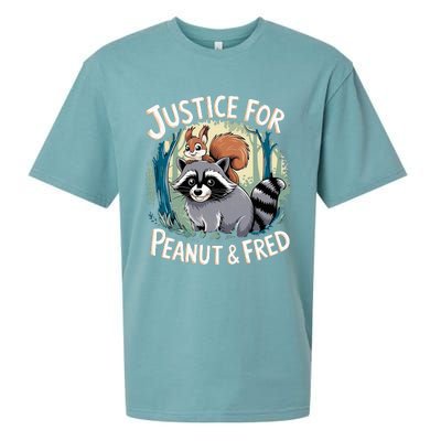 Justice For Peanut The Squirrel And Fred The Raccoon Sueded Cloud Jersey T-Shirt