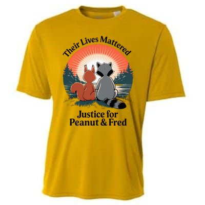 Justice For Peanut The Squirrel Justice For Fred The Raccoon Cooling Performance Crew T-Shirt