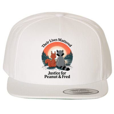 Justice For Peanut The Squirrel Justice For Fred The Raccoon Wool Snapback Cap