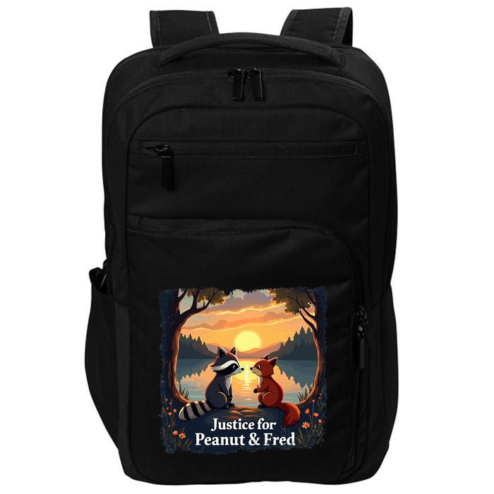 Justice For Peanut And Fred Peanut Squirrel Fred Raccoon Impact Tech Backpack