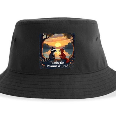 Justice For Peanut And Fred Peanut Squirrel Fred Raccoon Sustainable Bucket Hat