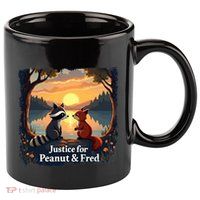 Justice For Peanut And Fred Peanut Squirrel Fred Raccoon 11oz C Handle Ceramic Mug