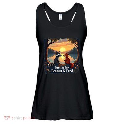 Justice For Peanut And Fred Peanut Squirrel Fred Raccoon Ladies Essential Flowy Tank