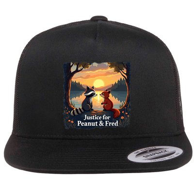 Justice For Peanut And Fred Peanut Squirrel Fred Raccoon Flatbill Hat