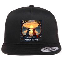 Justice For Peanut And Fred Peanut Squirrel Fred Raccoon Flat Bill Trucker Hat