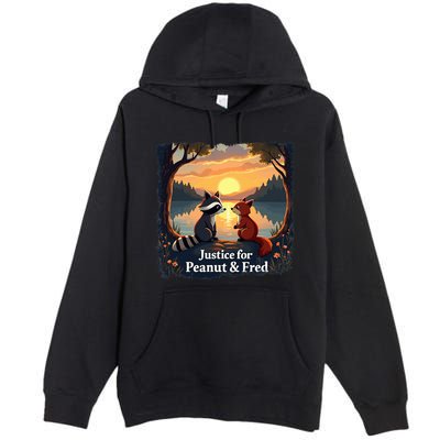 Justice For Peanut And Fred Peanut Squirrel Fred Raccoon Premium Pullover Hoodie