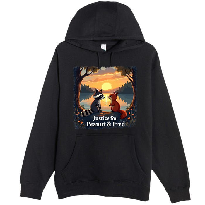 Justice For Peanut And Fred Peanut Squirrel Fred Raccoon Premium Pullover Hoodie