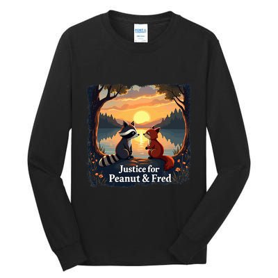 Justice For Peanut And Fred Peanut Squirrel Fred Raccoon Tall Long Sleeve T-Shirt