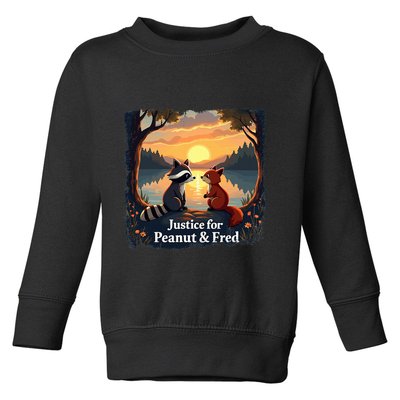 Justice For Peanut And Fred Peanut Squirrel Fred Raccoon Toddler Sweatshirt