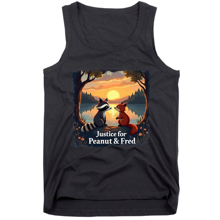 Justice For Peanut And Fred Peanut Squirrel Fred Raccoon Tank Top