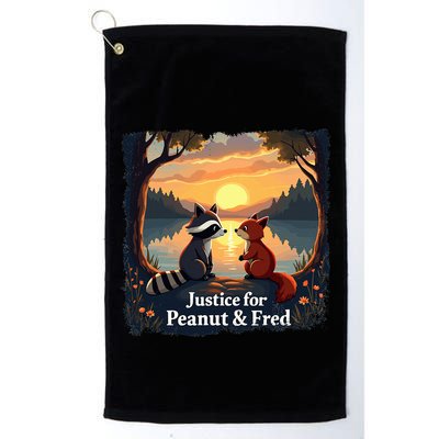 Justice For Peanut And Fred Peanut Squirrel Fred Raccoon Golf Towel