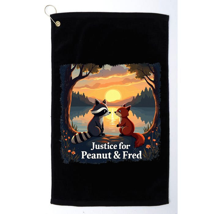 Justice For Peanut And Fred Peanut Squirrel Fred Raccoon Golf Towel