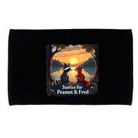 Justice For Peanut And Fred Peanut Squirrel Fred Raccoon Microfiber Hand Towel