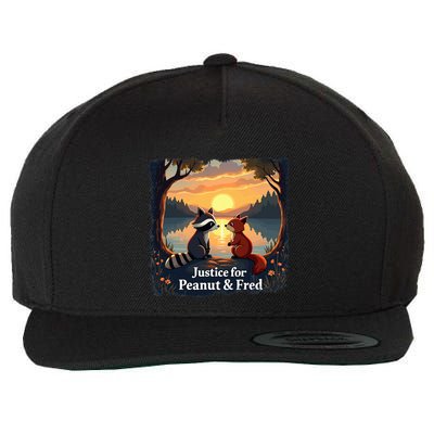 Justice For Peanut And Fred Peanut Squirrel Fred Raccoon Wool Snapback Cap