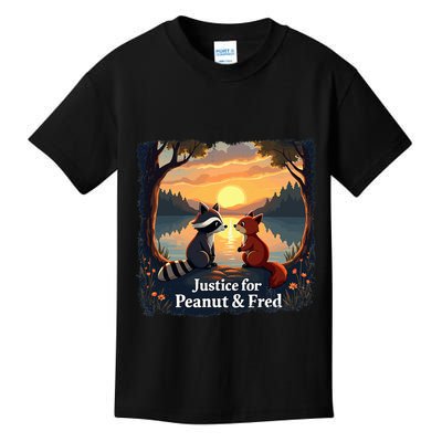 Justice For Peanut And Fred Peanut Squirrel Fred Raccoon Kids T-Shirt
