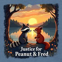 Justice For Peanut And Fred Peanut Squirrel Fred Raccoon Garment-Dyed Sweatshirt