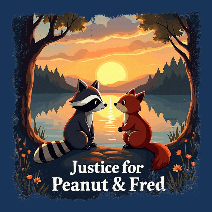 Justice For Peanut And Fred Peanut Squirrel Fred Raccoon Infant Baby Jersey Bodysuit