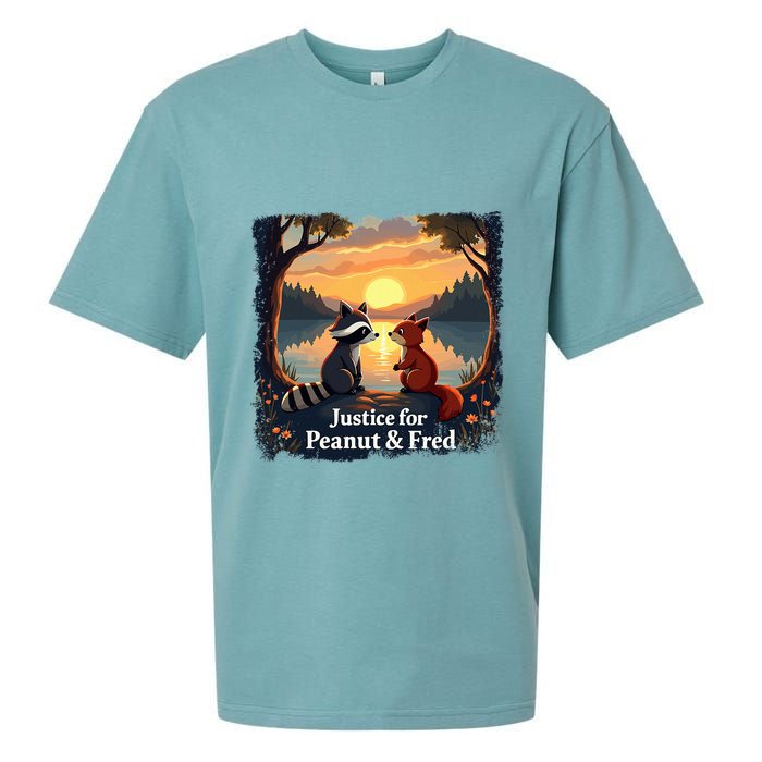 Justice For Peanut And Fred Peanut Squirrel Fred Raccoon Sueded Cloud Jersey T-Shirt