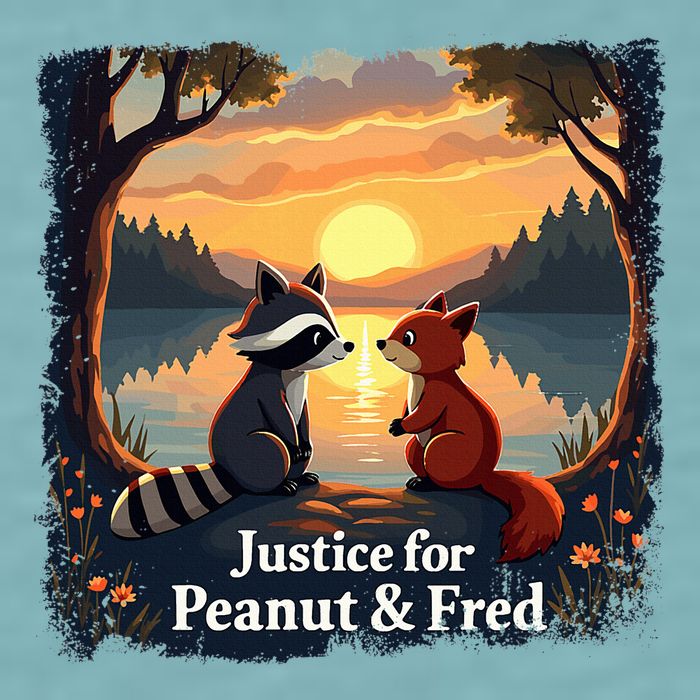 Justice For Peanut And Fred Peanut Squirrel Fred Raccoon Sueded Cloud Jersey T-Shirt