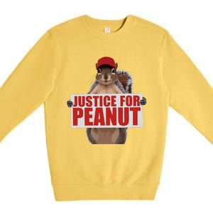 Justice For Peanut The Squirrel Vote For Trump 2024 Premium Crewneck Sweatshirt