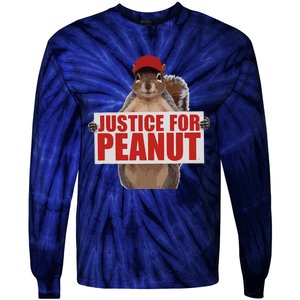 Justice For Peanut The Squirrel Vote For Trump 2024 Tie-Dye Long Sleeve Shirt