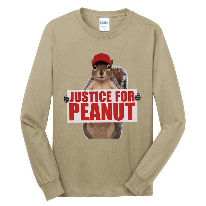 Justice For Peanut The Squirrel Vote For Trump 2024 Tall Long Sleeve T-Shirt