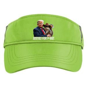 Justice For Peanut The Squirrel Wearing Maga Hat Adult Drive Performance Visor