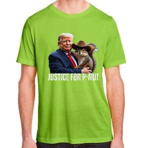 Justice For Peanut The Squirrel Wearing Maga Hat Adult ChromaSoft Performance T-Shirt