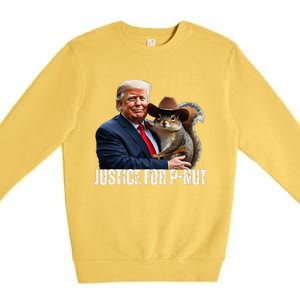 Justice For Peanut The Squirrel Wearing Maga Hat Premium Crewneck Sweatshirt