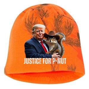 Justice For Peanut The Squirrel Wearing Maga Hat Kati - Camo Knit Beanie