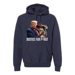 Justice For Peanut The Squirrel Wearing Maga Hat Premium Hoodie