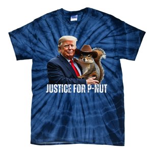 Justice For Peanut The Squirrel Wearing Maga Hat Tie-Dye T-Shirt