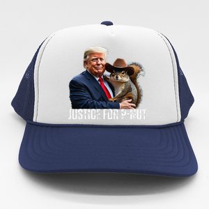 Justice For Peanut The Squirrel Wearing Maga Hat Trucker Hat