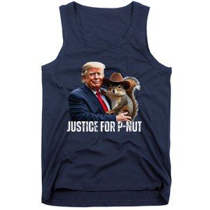 Justice For Peanut The Squirrel Wearing Maga Hat Tank Top