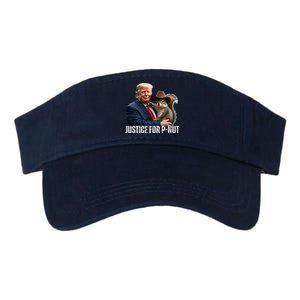 Justice For Peanut The Squirrel Wearing Maga Hat Valucap Bio-Washed Visor