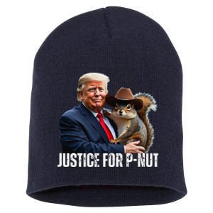 Justice For Peanut The Squirrel Wearing Maga Hat Short Acrylic Beanie